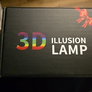 3D Illusion Lamp Box - Black with Rainbow Accent